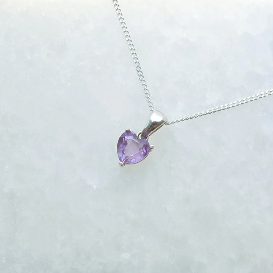 Heart Amethyst Necklace