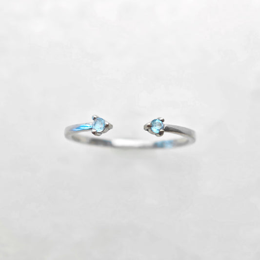 Blue Topaz Open Ring