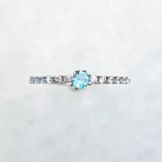 Blue Topaz Dainty Ring