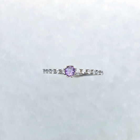 Amethyst Dainty Ring