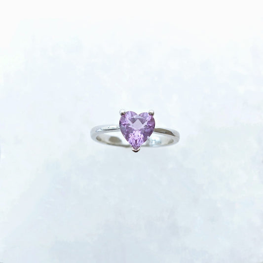 Heart Amethyst Ring