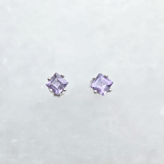 Princess February Birthstone Amethyst Earring