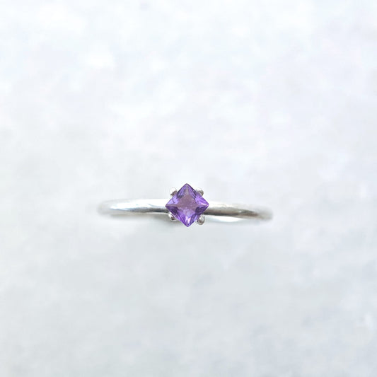 Princess February Birthstone Amethyst Ring