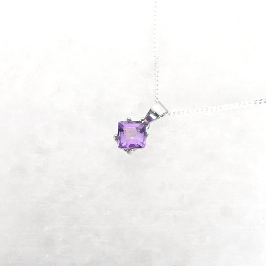 Princess February Birthstone Amethyst Necklace